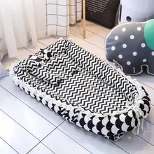 Детская кроватка для кровати портативный детский шезлонг для новорожденной кроватки дышащее и спящее гнездо с подушкой