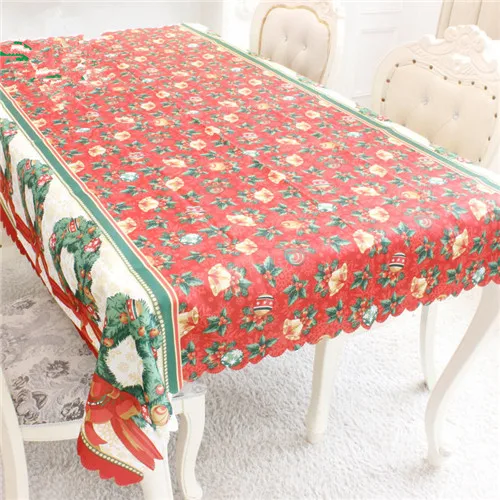New Year Christmas Tablecloth Kitchen Dining Table Decoration Home Rectangular Party Covers Ornaments 150*180cm |