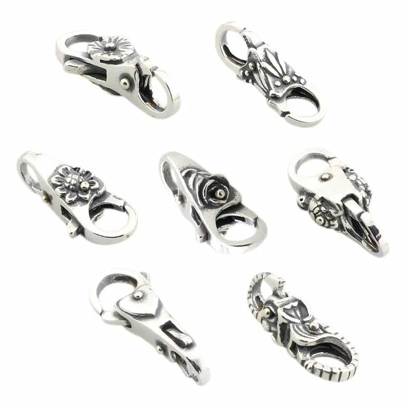 

Authentic 925 Sterling Silver Charms Turtle Flower Leaves Heart Locks Lobster Clasp Fit European Brand Troll Bracelet Jewelry