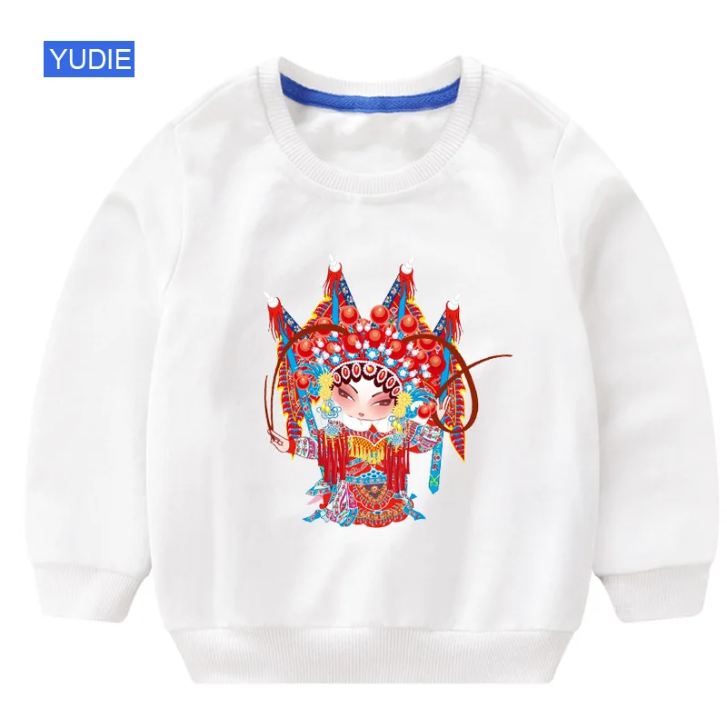 

Chinese Style Patterns Boys Cute Cotton Long Sleeve Pullover Tops Boy/girl Tops Breathable Comfort T Shirt Funny Cartoon Tops