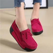 Летняя женская обувь на плоской подошве; обувь на толстой резиновой подошве; обувь на платформе; женская обувь на плоской подошве; кожаные лоферы без застежки с кисточками; повседневная обувь розового цвета; Цвет Красный; zapatos mujer