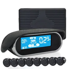 Car LCD Parking Sensor Assistance Reverse Sensor Backup Rader System With 8 Sensor Car Parking Monitor Detector System