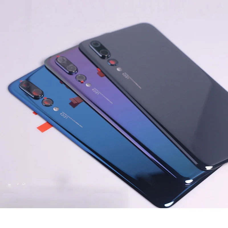 Для huawei P20 Pro Стекло Батарея на заднюю крышку Корпус чехол с клейкой лентой 3M+ Камера объектив