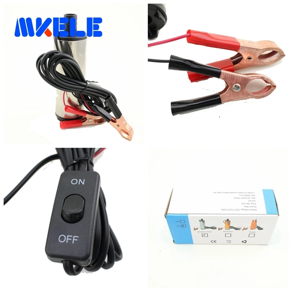 Free shipping DC 12V Submersible Diesel Fuel Water Oil Pump Car Camping Portable 30L Per Minute