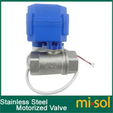 

10pcs/lot Motorized Ball Valve G3/4" DN20 (reduce port) 2 way 12VDC CR04,Stainless steel, electrical Valve