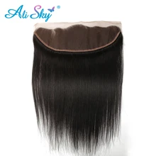 Virgin Indian Straight Ear To Ear Lace Frontal Closure 13*4 100% Human Hair 8-20 Inch Natural Color Shipping Free Ali Sky