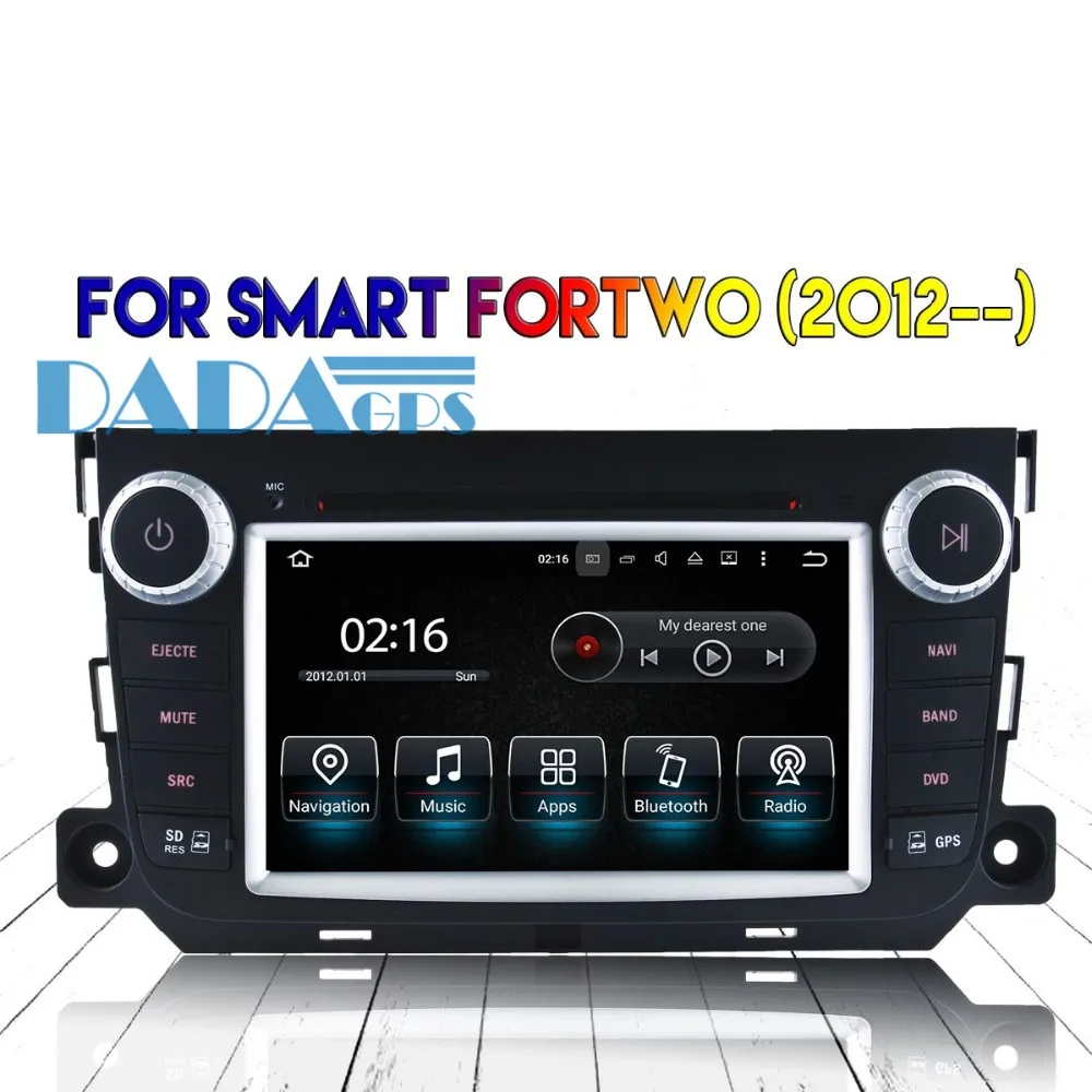 Car DVD Player Radio Android 7.1 8.0 Headunit For Smart Fortwo 2012-2017 GPS Navigation Car Stereo SatNav Multimedia Audio Video