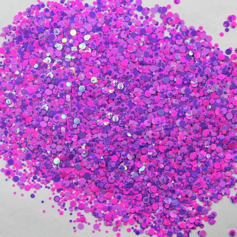 

Mixed Dot 25-500grams/lot Mix Colors Round Dot Spangle shape glitter Flake cosmetic powder for nail Gel (solvent resistant)