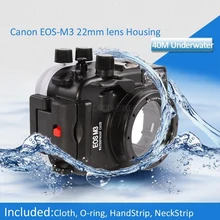 40 м Водонепроницаемая подводная камера Корпус футляр для цифровой однообъективной зеркальной камеры Canon EOS M3 22 мм объектив