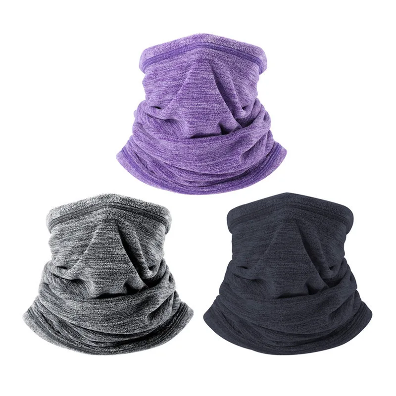 Winter Warm Collar Neck Gaiter Bandana Scarves Fleece Neck Gaiter Face Mask Warmer Outdoor Camping Cycling Hiking Sports Scarves