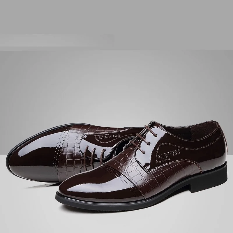 Design marrom Preto Masculinos Leve Sapatos Toe Formal Novo Aa40198 Trabalho Homens De Peso Casuais Couro Apontou Plana Vestido gxEaTqvSwS