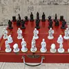 High-grade Antique Wooden Chinese Chess Game Set Folding Chessboard Chinese Traditions Resin Chess Pieces Board Game Yernea ► Photo 1/6