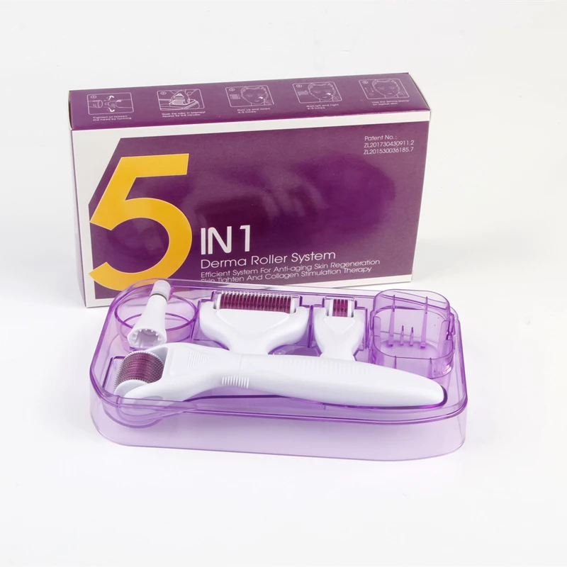 

6 in 1 Microneedle Derma Roller Kit Titanium Dermaroller Micro Needle Facial Roller Skin Care For Skin Care and Hair loss Care