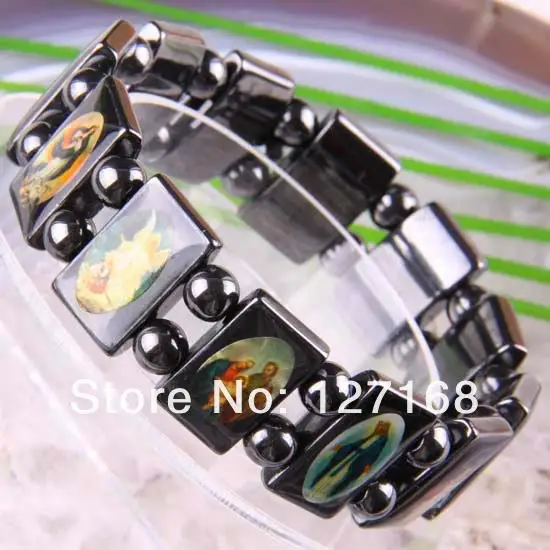 Free Epacket Ship 3pcs Lot Religious Bracelet Black Hemae Rosary Free Epacket Ship 3pcs Lot Religious Bracelet Black Hemae Rosary Religion Mix Saints For Women And Men In Strand Bracelets From Jewelry