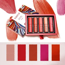 AiceBeu 5 шт мини матовая набор из помад 5 видов цветов водостойкая матовая губная помада водостойкая помада устойчивые тени для глаз макияж губ подарочный набор