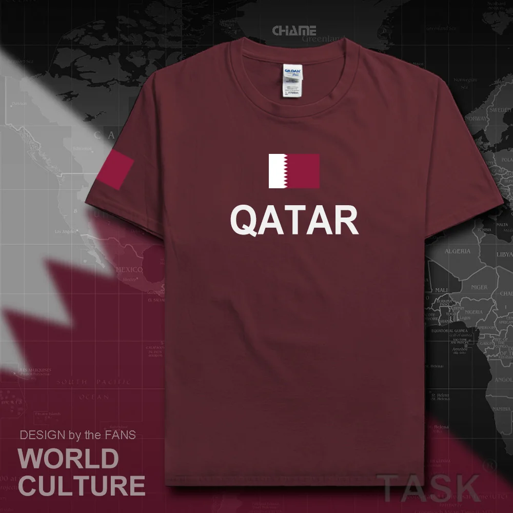 State of Qatar men t shirts fashion 2017 jersey nation team 100 cotton