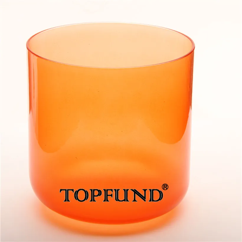 TOPFUND оранжевая цветная прозрачная D # Note Сексуальная Чакра кварцевый Поющая чаша
