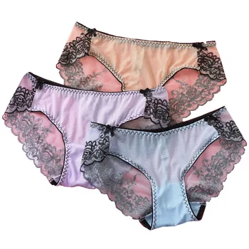 

Women Underwear Sexy Lace Women's Panties Transparent Briefs Seamless Panties Lingerie Ladies Female Pants Embroidery Underpants