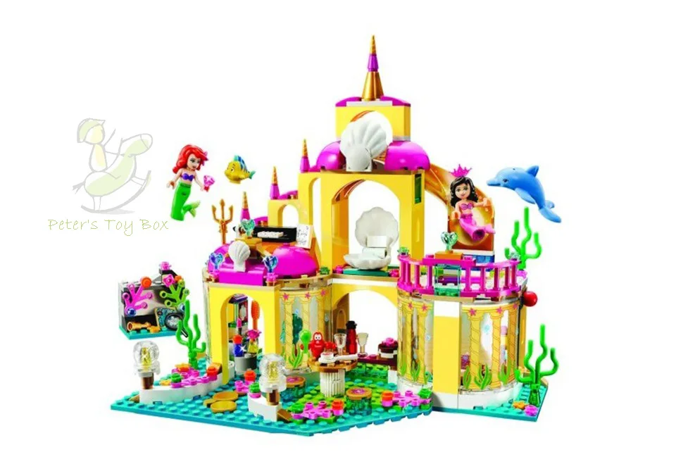 Бела 10436 Совместимость друзей Ариэль подводный дворец 41121 Building Block Emma Mia рисунок