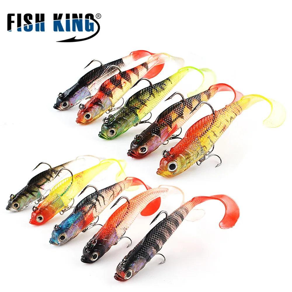 High Quality5pcs/lot Grey Soft Lure 10cm 22g Wobblers Artificial Bait Silicone Fishing Lures Sea