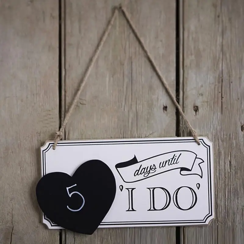 

Factory direct Personalized Names Wood Board Wedding Sign I Do blackboard with heart-shaped listing Directional Reception Arrow