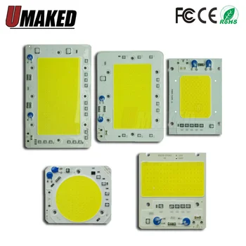 

COB LED Lamp Chip 30W 40W 50W 100W 150W LED COB Bulb Lamp 220V Smart IC Cold Warm White LED Spotlight Floodlight Chip