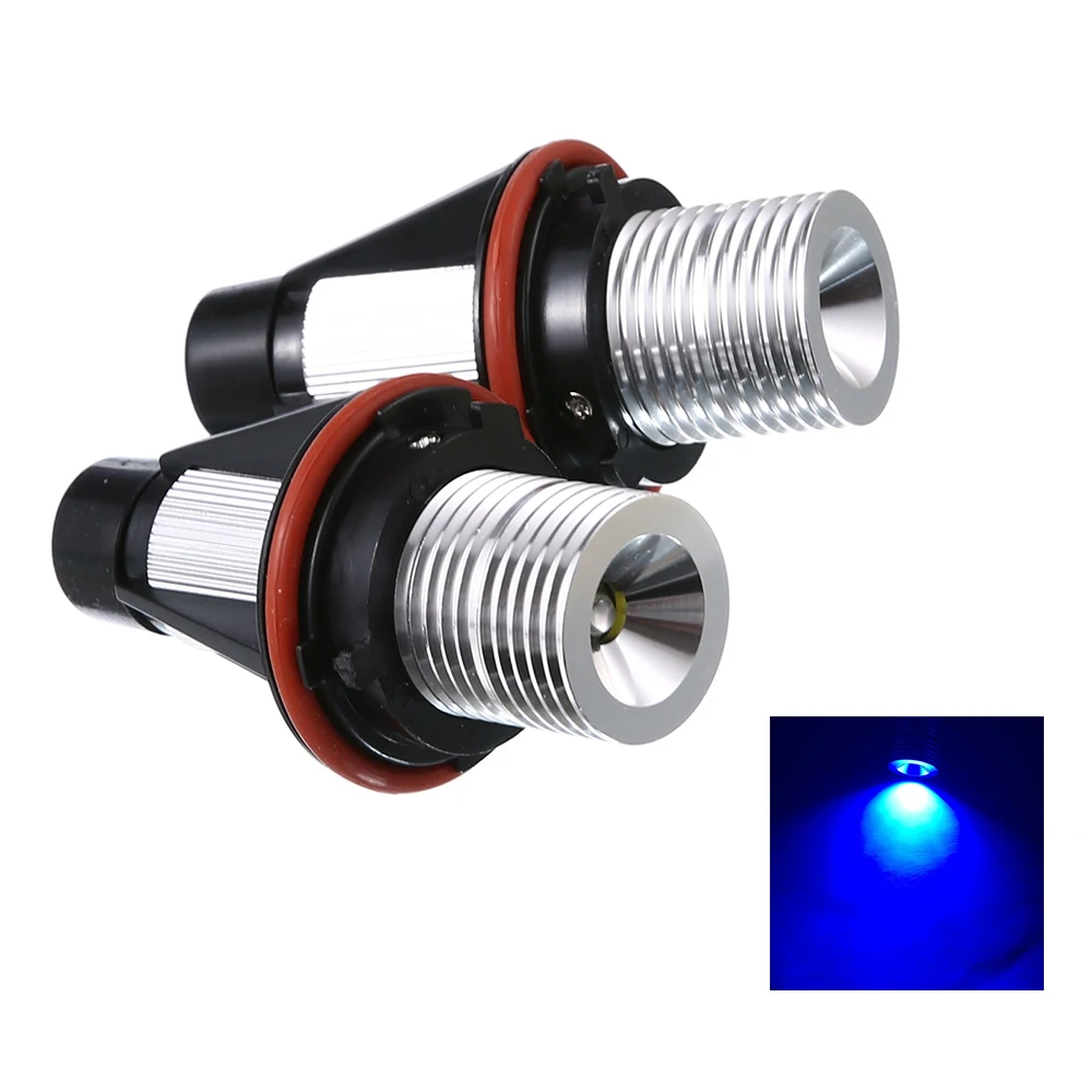 2pcs LED Angel Eyes Light Bulb Car LED Parking Lights Lamp for BMW E39 5W 12V Auto Car Lights - Цвет: Синий