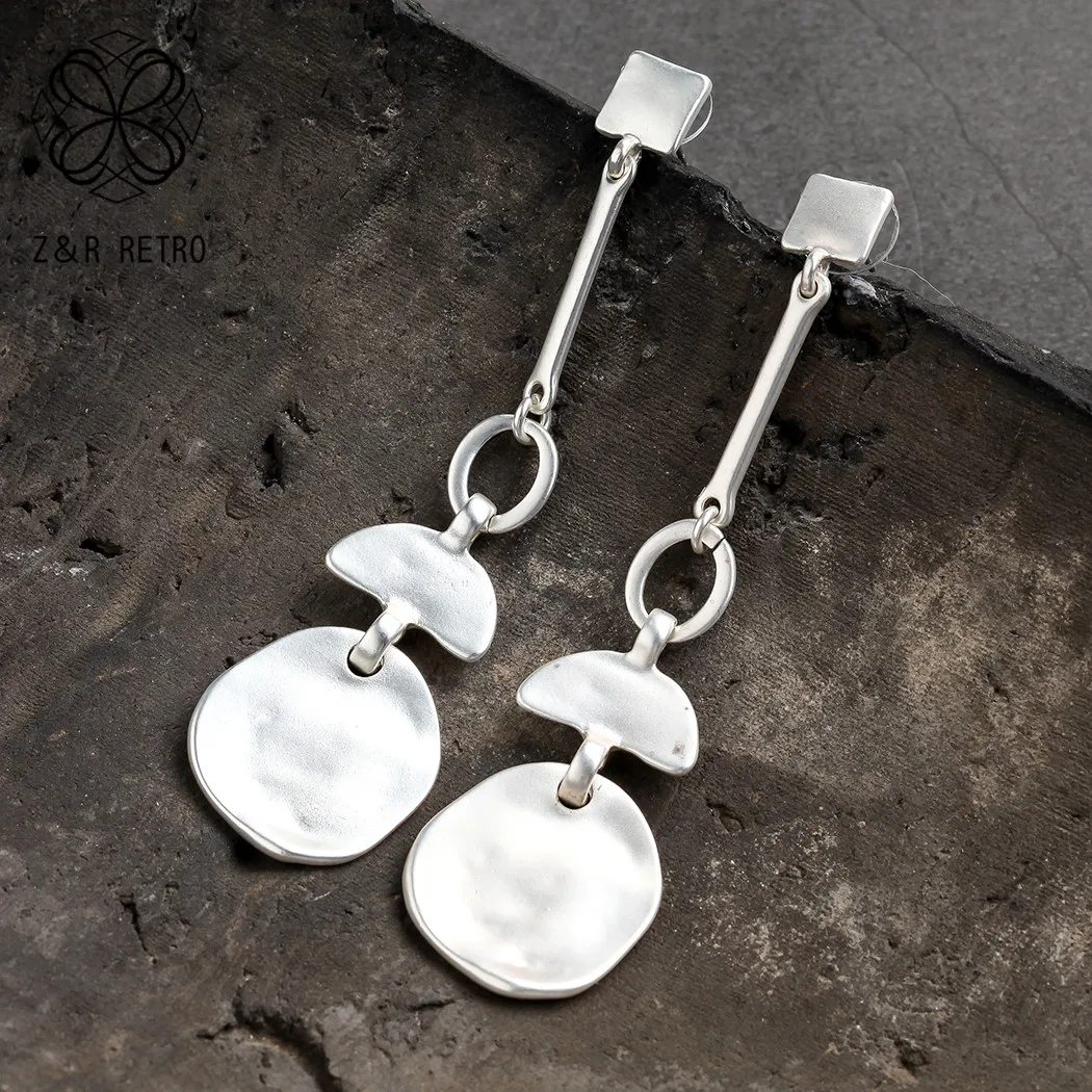 

Hotsale Silver Stud Earrings for Women 2019 New Jewelry Geometric Metal Fashion Drop Hanging Earrings pendientes brincos Gift