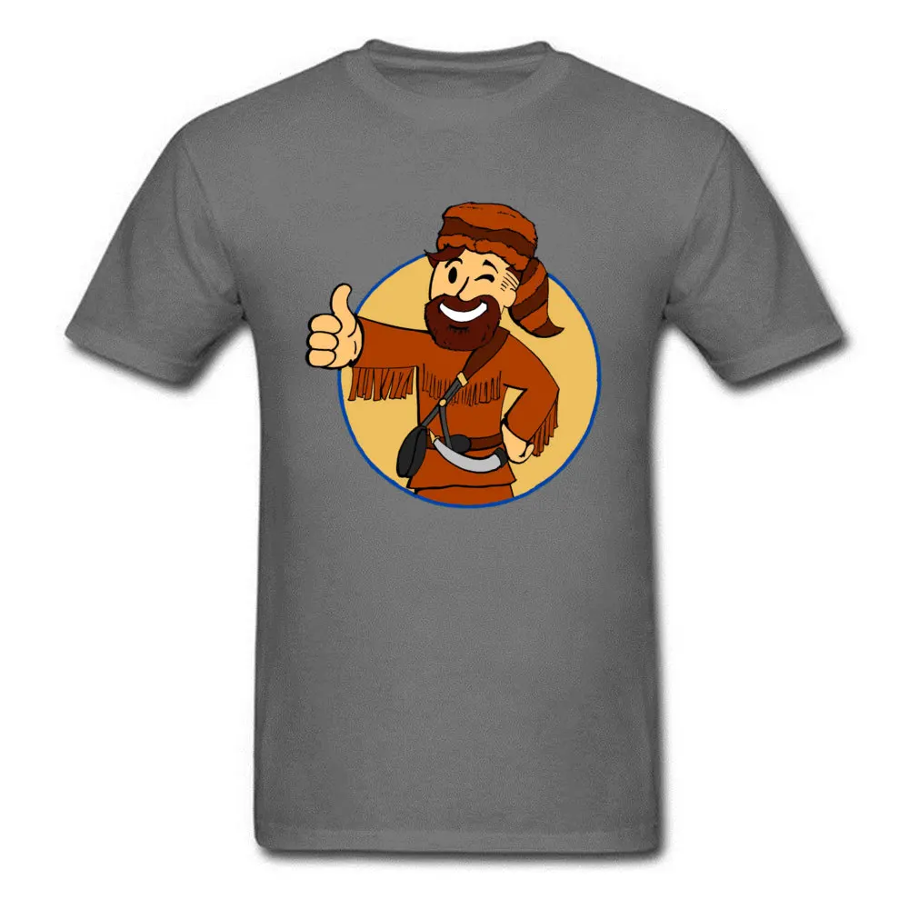 Little Mountaineer Vault Boy 100% Cotton Men Short Sleeve T Shirt Normal Summer Top T-shirts Normal Tee Shirt Prevailing O-Neck Little Mountaineer Vault Boy carbon