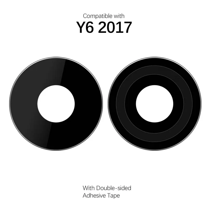 Объектив задней камеры для HUAWEI Y6 2017 Y5 стекло с клейкой Замена ленты|Корпусы и