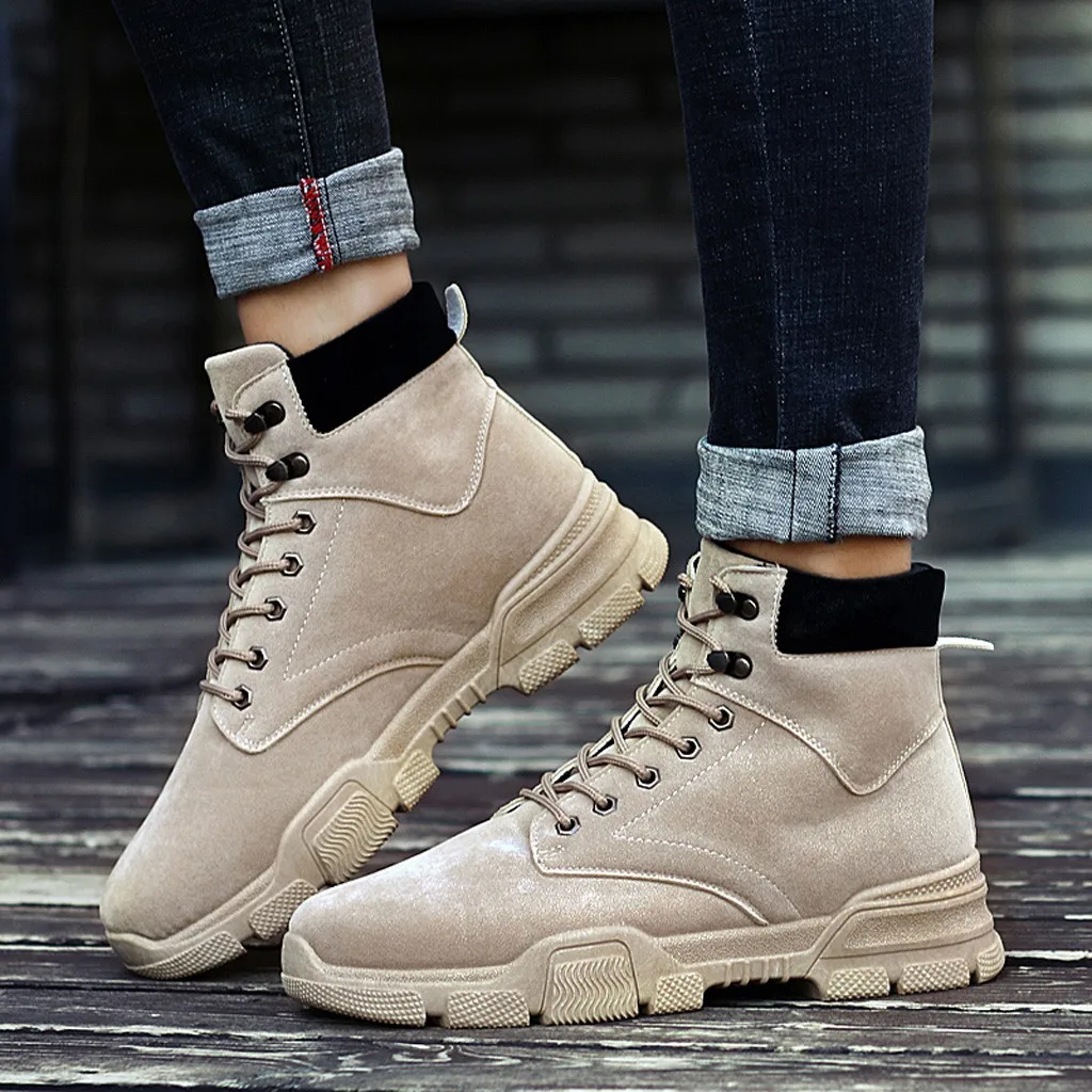 Genuine Leather Men Boots Autumn Winter Ankle Boots Wild Footwear British Wind Shoes Men High Quality Chelsea Men Shoes