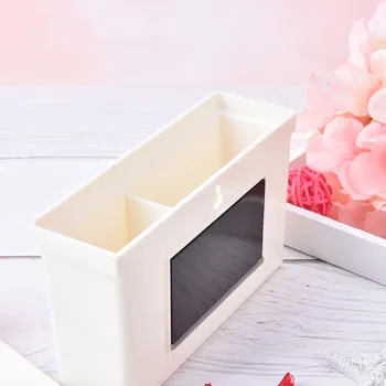 

Chalk Drawer Magnetic Blackboard Storage Boxes Pens Desk Plastic Organiser Box