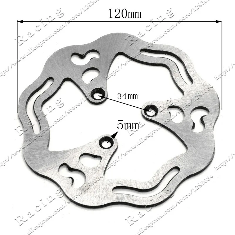 120x26x2.9mm Electric Scooter Brake Disc 120mm For 47cc 49cc 2 Stroke Engine Gas Quad Go Kart Dirt Pocket Mini Bike Motorbike