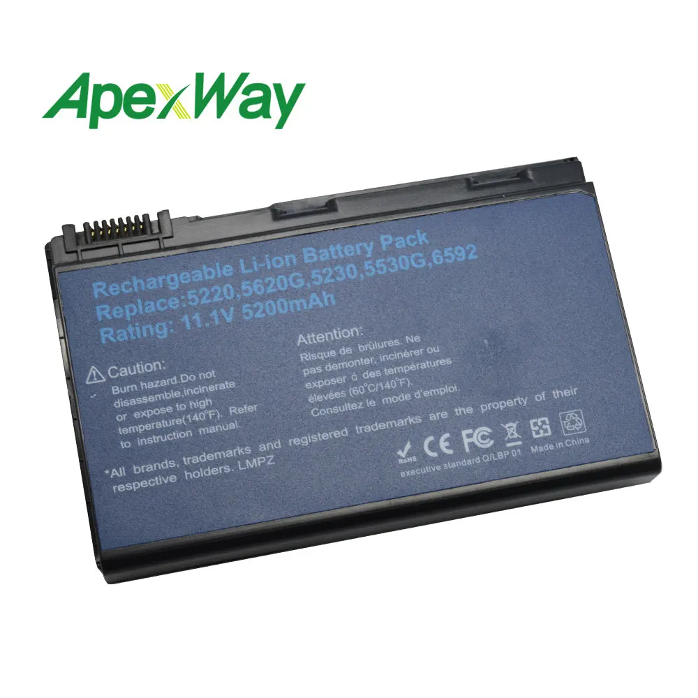 ApexWay 4400 мАч Батарея для ACER Extensa 5220 5230 5620 7620 5210 5420 5610 7220 5630 для TravelMate 5720 5320 5230 5520 5530