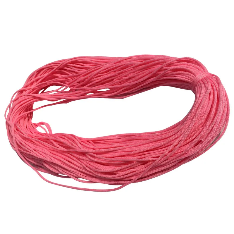 Goedkoop 3mm diameter polypropyleen haak touw roze zachte touw ambachtelijke speelgoed string pull imitatie nylon hollow tag badge lanyard