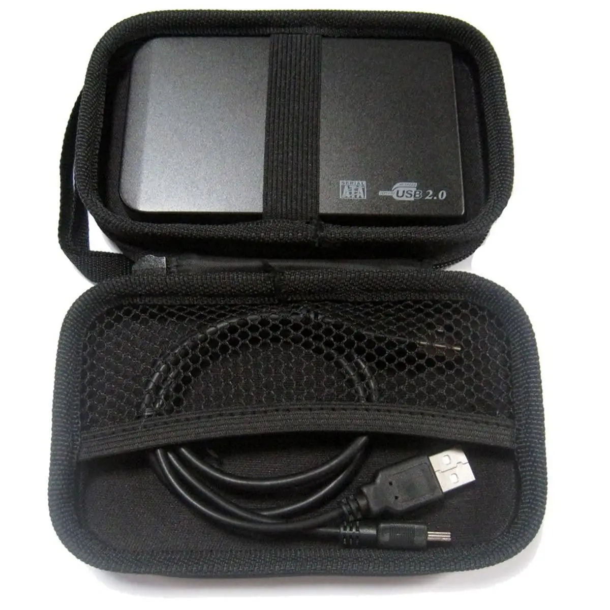 LEORY Portable 2.5 inch HDD Bag Case Pouch Zipper External Professional For Protection Standard GPS Hard Disk Drive Device
