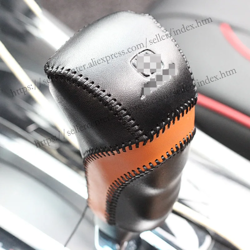 

DIY Real Leather Car Gear Knob Cover Gear shift Cover For Honda Honda Accord 2014-2017 Auto car-styling