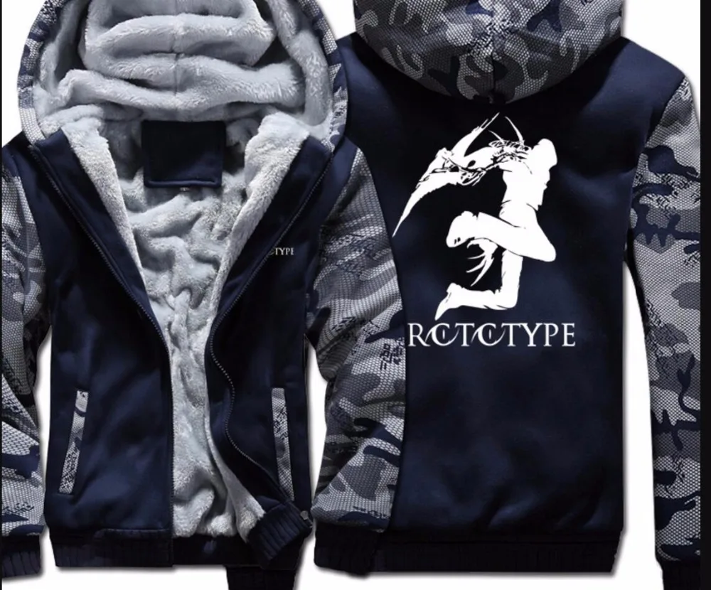 

HOLRAN New camouflage Prototype Alex Mercer Jacket Game film Hooded yong students men coat thick jacket winter fleece hoodie