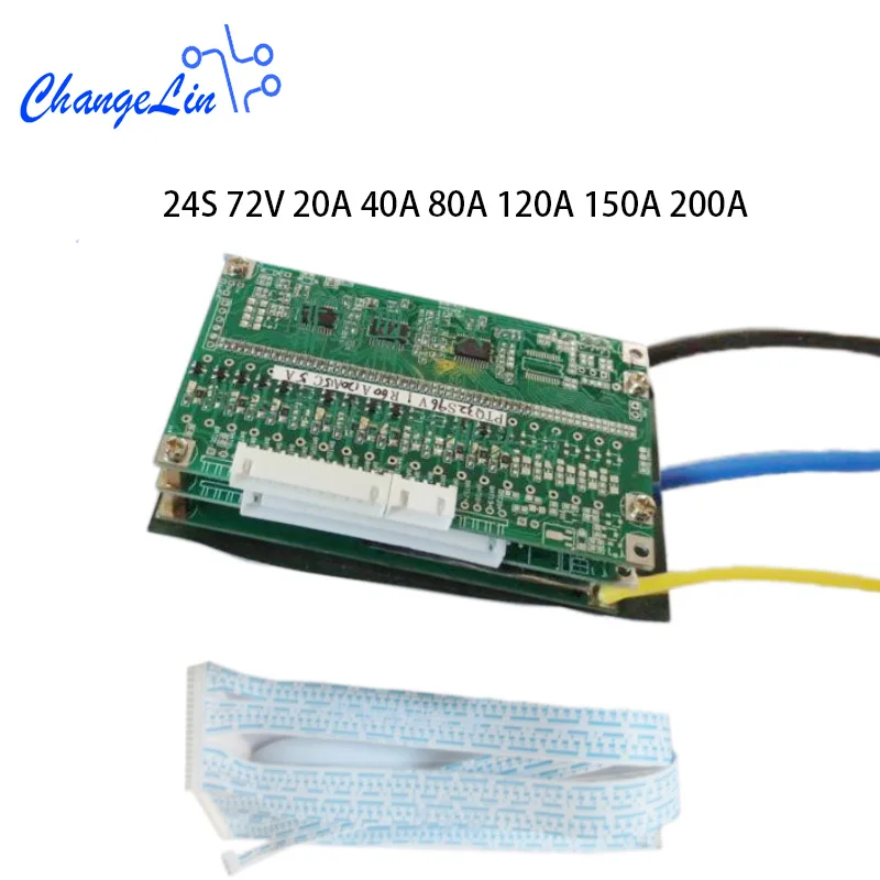24S 72V Lifepo4 плата защиты батареи литий железо фосфат 20A 40A 80A 120A 150A 200A датчик СМК