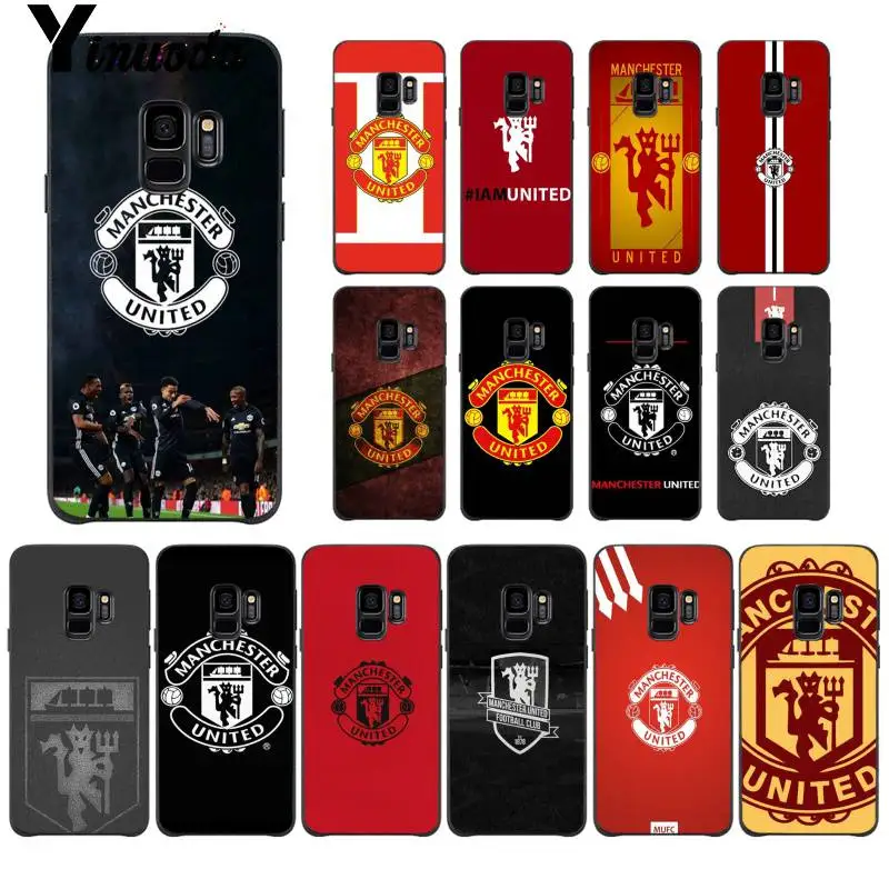 

Yinuoda Manchester United FC Soft Silicon Black Phone Case for Samsung Galaxy S9 plus S7 edge S6 edge plus S10 S8 plus case