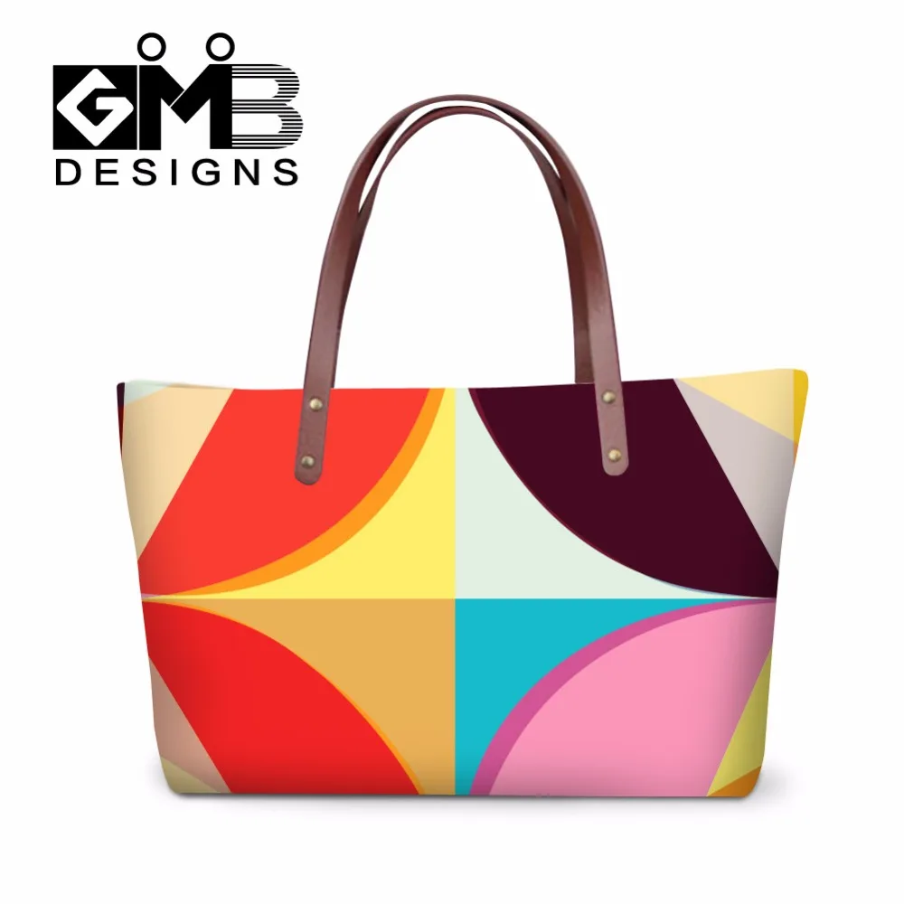 Women's Summer Shoulder Handbags,geometric Pattern tote bags for girls