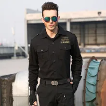 Мужская Боевая рубашка США Военная рубашка дышащий с длинным рукавом рубашка Осенняя Повседневная армейское одеяние Рубашка Camisas S-3XL