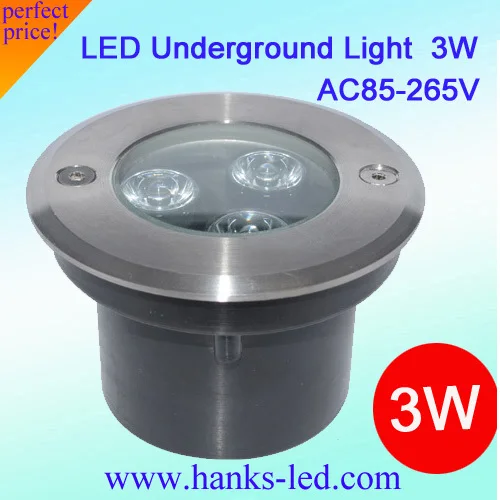 3 Вт светодиодный подземный светильник вкапываемый светодиодный светильник. AC85V-265VCE& RoHS, зарытый свет