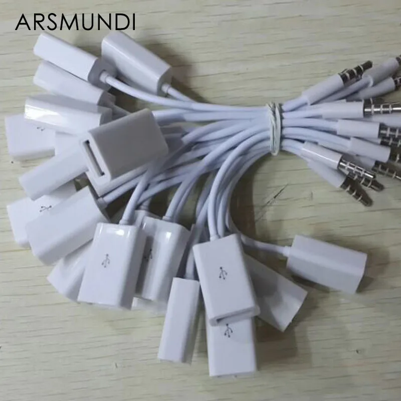 

3.5mm Male AUX Audio Plug Jack To USB 2.0 Female Converter Car Adapter Cable Usb Car Socket Usb Aux