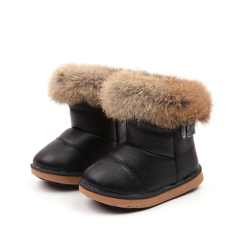 

Hot Kids Boot Child Shoes For Girls Snow Boots Shoes Rubber Sole Baby Girls Outdoor Snow Cotton Shoes Plush Ankle Boots Girl