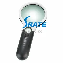 2.5X, 45X двойной объектив ручной увеличительное стекло с 3 светодиодный свет