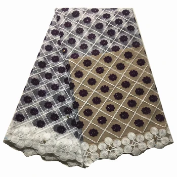 

African Lace Fabric 2019 Embroidered Nigerian Laces Fabric High Quality French Tulle Lace Fabric For Black Color Women Dress
