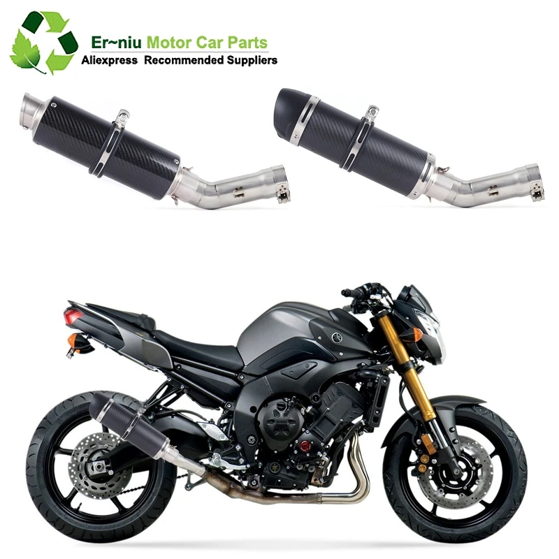 

Motorcycle Full Exhaust Muffler System Link Contact Middle Pipe Link Pipe with DB KILLER Slip-On for Yamaha FZ800 FZ8 2011-2013