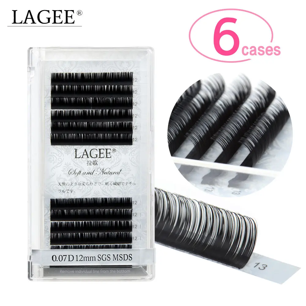 LAGEE 6 cases Super soft mink eyelash extensions individual eyelashes natural eyelashes classic all size J B C D CC Curl LAGEE 6 cases Super soft mink eyelash extensions individual eyelashes natural eyelashes classic all size J B C D CC Curl