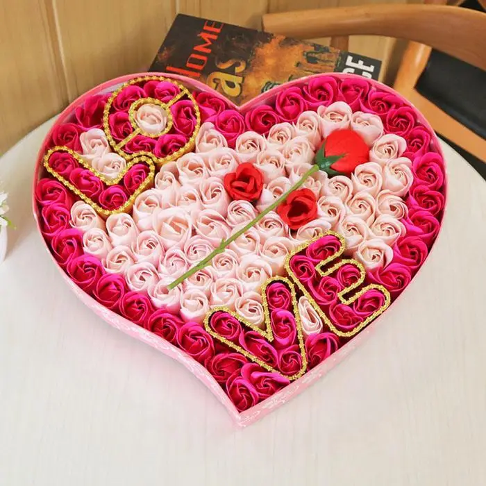 Креативное мыло в виде цветов Розы Подарочная коробка на День святого Валентина современный в форме сердца День матери, день и